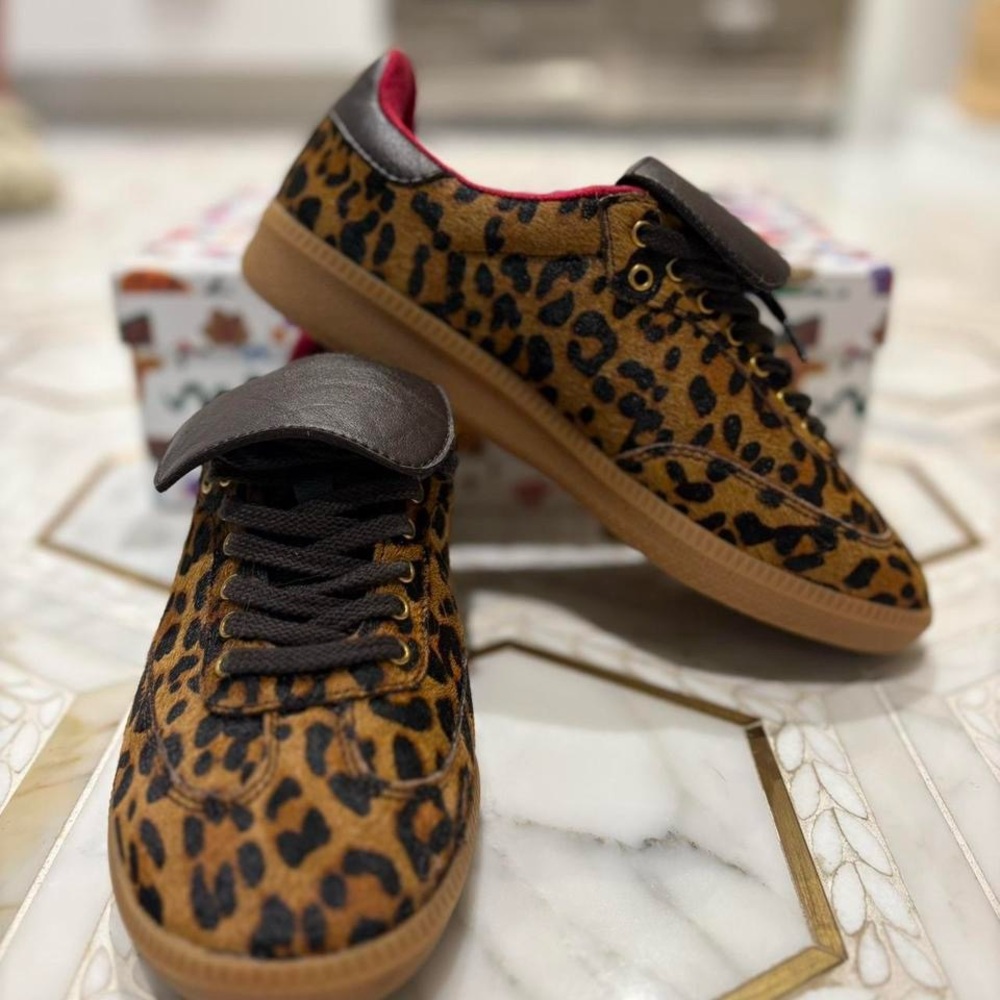 Free People Brown Black Cheetah Sneakers